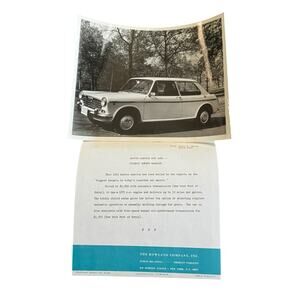 VTG 1969 Austin America Promo Photo Ad Copy British Leyland Dealership Ephemera
